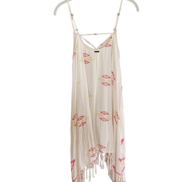 Billabong Sunlit Summer Print Fringe Dress Small - Picture 4 of 6